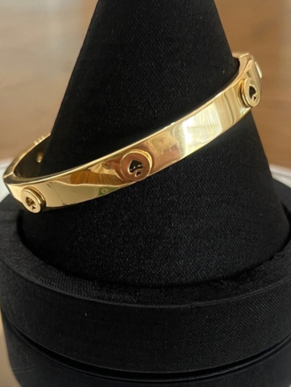 kate spade Gold-tone Logo Hinged Bracelet